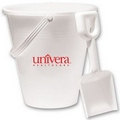 White 9" Pail w/ Shovel